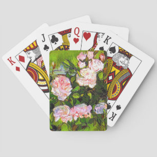Van Gogh Stillleben mit rosa Rosen Spielkarten
