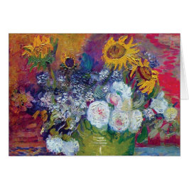 Van Gogh - Stillleben mit Rose und Sonnenblumen