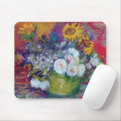 Van Gogh - Stillleben mit Rose und Sonnenblumen Mousepad (Mit Mouse)