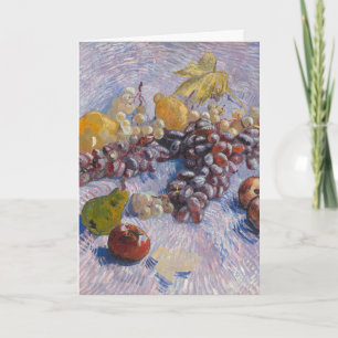 Van Gogh Stillleben mit Trauben und Äpfeln Kunstpr Karte