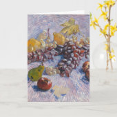 Van Gogh Stillleben mit Trauben und Äpfeln Kunstpr Karte (Gelbe Blume)