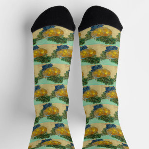 Van Gogh Stillleben Orangen Zitronen Blaue Handsch Socken