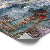 Van Gogh Stillleben Topf mit Geranien Poster (Ecke)