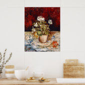 Van Gogh Stillleben Topf mit Geranien Poster (Küche)