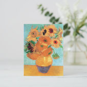 Van Gogh - Stillleben Vase mit zwölf Sonnenblumen Postkarte (Stehend Vorderseite)