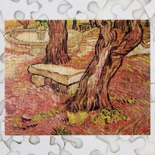 Van Gogh Stone Bench im Garten, St Paul Hospital Puzzle