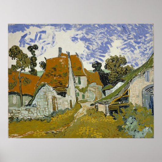 Van Gogh - Straße in Auvers-Sur-Oise Poster (Vorne)