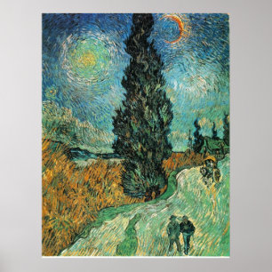 VAN GOGH - STRASSE MIT CYPRESS UND STAR POSTER