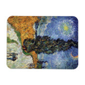 Van Gogh - Straße mit Fahrrädern Magnet (Horizontal)