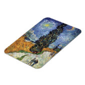 Van Gogh - Straße mit Fahrrädern Magnet (Linke Seite)
