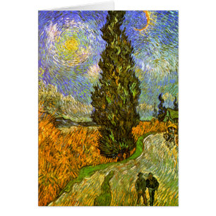 Van Gogh: Straße mit Zypresse und Stern