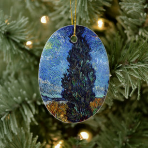 Van Gogh Straße mit Zypressen Impressionismus Keramik Ornament