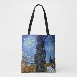Van Gogh Straße mit Zypressen Impressionismus Tasche