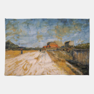 Van Gogh Straße neben den Pariser Stadtmauern Geschirrtuch