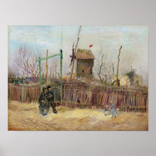 Van Gogh Street Scene in Montmartre  Poster (Vorne)