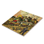 Van Gogh: Strohdachhäuser im Sonnenschein Fliese (Seite)