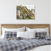Van Gogh Strohsandstein Hütten in Chaponval Leinwanddruck (Insitu (Schlafzimmer))
