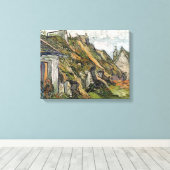Van Gogh Strohsandstein Hütten in Chaponval Leinwanddruck (Insitu (Holzboden))