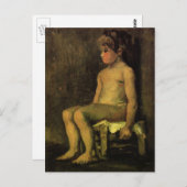 Van Gogh; Study of a Little Girl, sitzend, Portrai Postkarte (Vorne/Hinten)