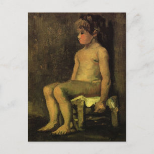 Van Gogh; Study of a Little Girl, sitzend, Portrai Postkarte