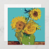 Van Gogh Style Abstrakte Sonnenblumen (Vorne/Hinten)
