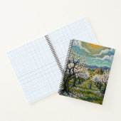 Van Gogh Style Almond Orchard Sunlit Spring Notizblock (Innenseite)