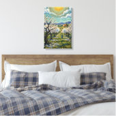 Van Gogh Style Almond Orchard Sunlit Spring Poster Leinwanddruck (Insitu (Schlafzimmer))