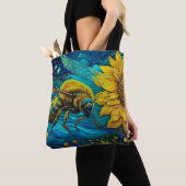 Van Gogh Style Bee & Sunflower Tasche (Von Nahem)