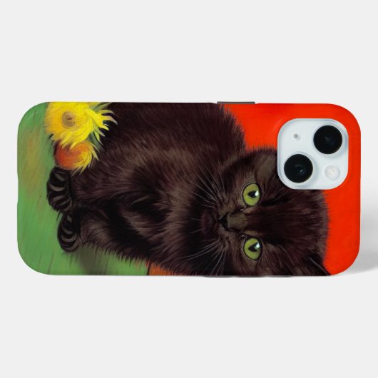 Van Gogh Style Black Cat Case-Mate iPhone Hülle (Rückseite (Horizontal))