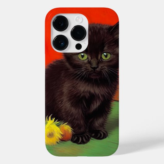 Van Gogh Style Black Cat Case-Mate iPhone Hülle (Rückseite)