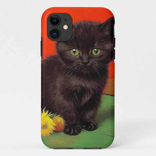 Van Gogh Style Black Cat Case-Mate iPhone Hülle (Rückseite)