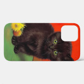 Van Gogh Style Black Cat Case-Mate iPhone Hülle (Rückseite (Horizontal))