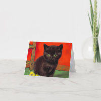 Van Gogh Style Black Cat