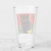 Van Gogh Style Black Cat Glas (Rückseite)