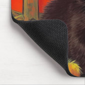 Van Gogh Style Black Cat Mousepad (Ecke)