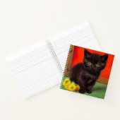 Van Gogh Style Black Cat Notizblock (Innenseite)