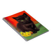 Van Gogh Style Black Cat Notizblock (Rechte Seite)