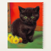 Van Gogh Style Black Cat Planer (Rückseite)