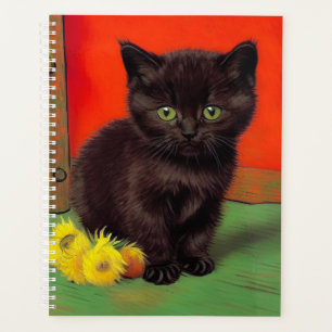 Van Gogh Style Black Cat Planer