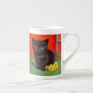 Van Gogh Style Black Cat Porzellantasse