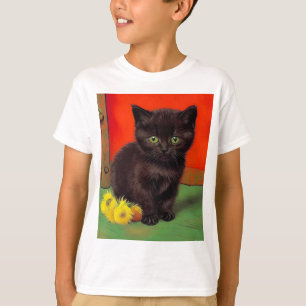 Van Gogh Style Black Cat T-Shirt