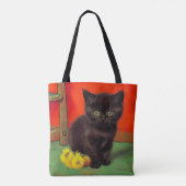Van Gogh Style Black Cat Tasche (Rückseite)