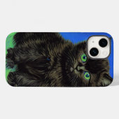 Van Gogh Style Black Kitten Case-Mate iPhone Hülle (Rückseite (Horizontal))