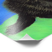 Van Gogh Style Black Kitten Fotodruck (Ecke)