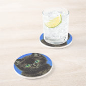 Van Gogh Style Black Kitten Getränkeuntersetzer (Seite)