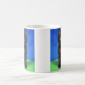 Van Gogh Style Black Kitten Kaffeetasse (Mittel)