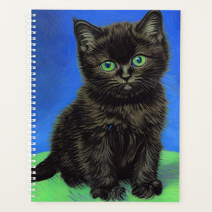Van Gogh Style Black Kitten Planer