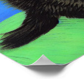 Van Gogh Style Black Kitten Poster (Ecke)