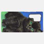 Van Gogh Style Black Kitten Samsung Galaxy Hülle (Rückseite (Horizontal))
