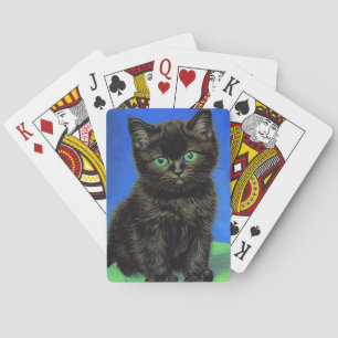 Van Gogh Style Black Kitten Spielkarten